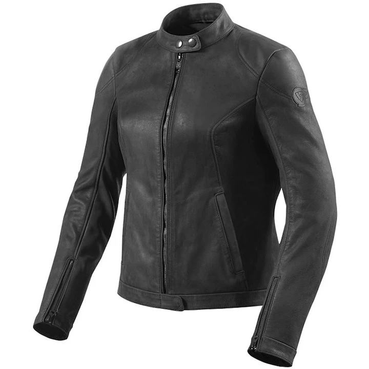 Giacca Moto Donna In Pelle Rev'it ROSA Ladies Nero 3 Giacca Moto Donna In Pelle Rev'it ROSA Ladies Nero