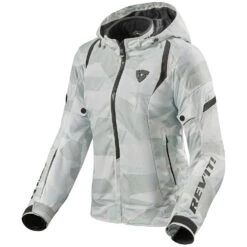 Giacca Moto Donna In Tessuto Rev'it FLARE 2 LADIES Mimetico Grigio Bianco