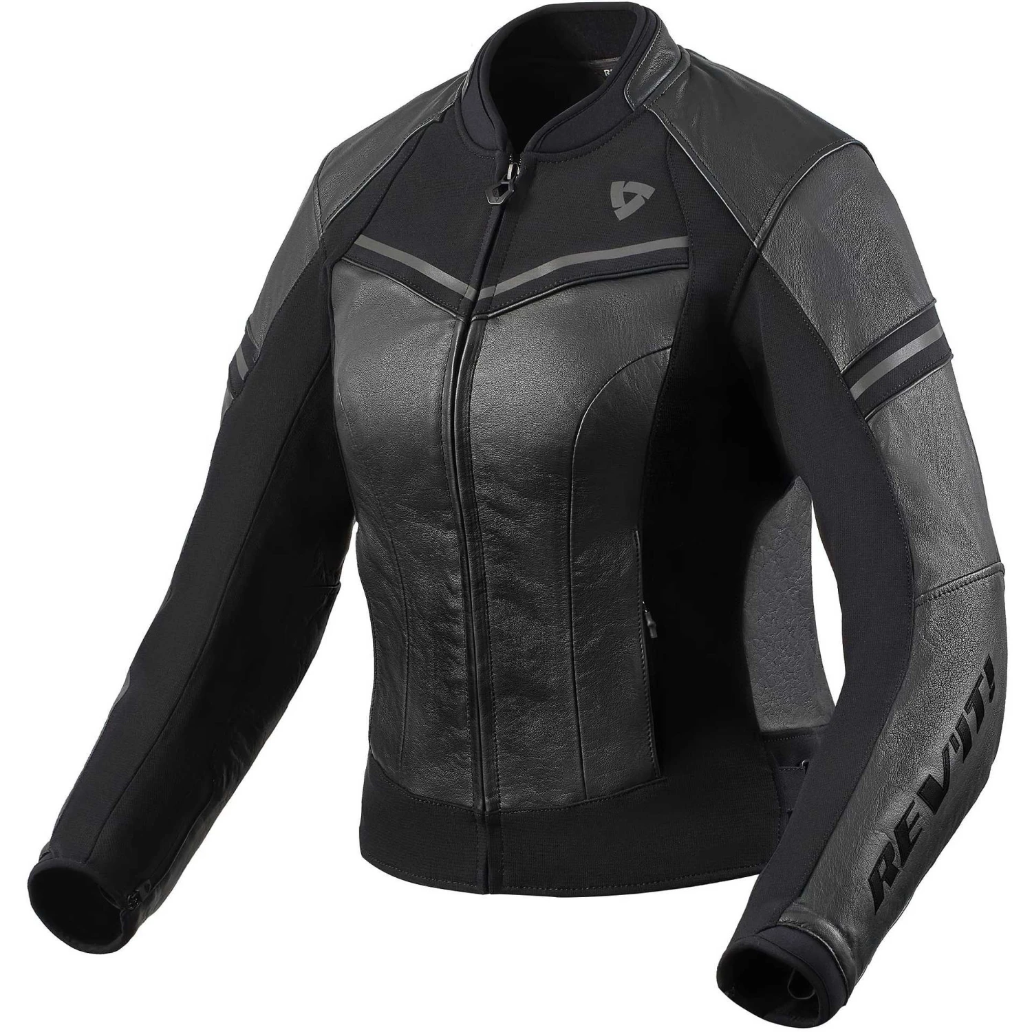 Giacca Moto In Pelle Rev'it MERIDIAN Ladies Nero Antracite 3 Giacca Moto In Pelle Rev'it MERIDIAN Ladies Nero Antracite