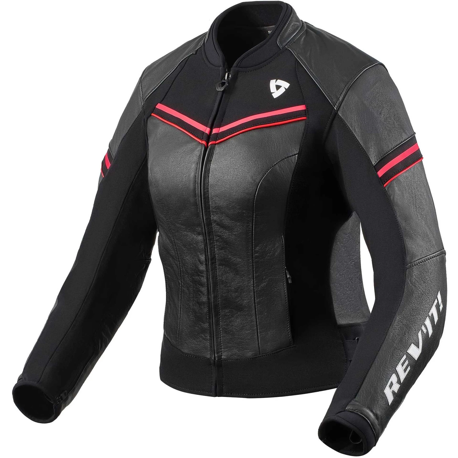 Giacca Moto In Pelle Rev'it MERIDIAN Ladies Nero Rosa 2 Giacca Moto In Pelle Rev'it MERIDIAN Ladies Nero Rosa