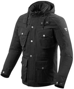 Giacca Moto In Tessuto Con Cappuccio Rev'it TRIOMPHE Nero