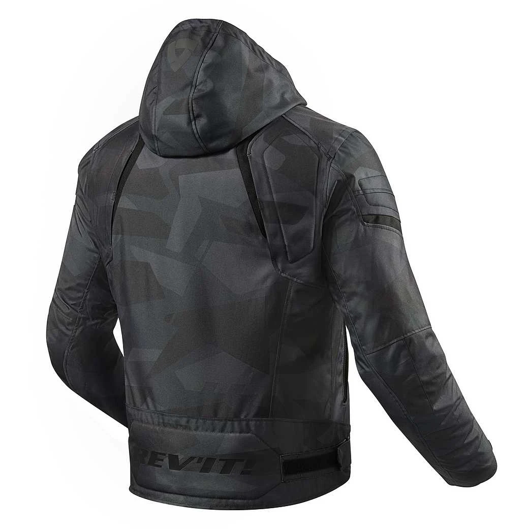 Giacca Moto In Tessuto Rev'it FLARE 2 Mimetico Nero Grigio 4 Giacca Moto In Tessuto Rev'it FLARE 2 Mimetico Nero Grigio - immagine 2