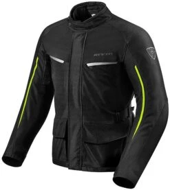 Giacca Moto In Tessuto Touring Rev'it VOLTIAC 2 Nero Giallo Fluo