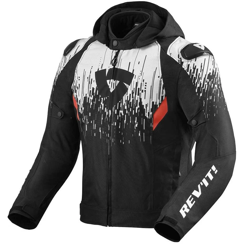 Giacca Moto Sportiva Rev'it QUANTUM 2 H2O Nero Bianco 3 Giacca Moto Sportiva Rev'it QUANTUM 2 H2O Nero Bianco