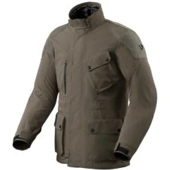 Giacca Moto Tessuto Rev'it DENVER H20 Verde Scuro
