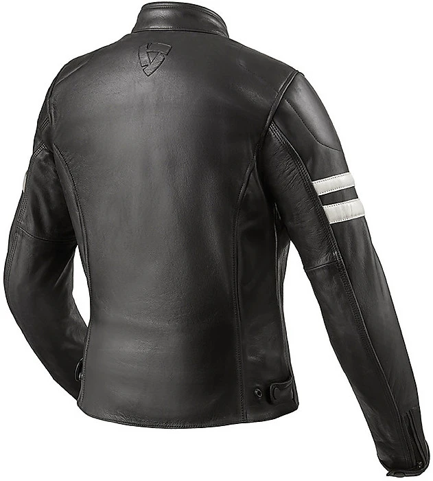 Giubbotto Moto Da Donna In Pelle Custom Rev'it MERIDIAN LADIES Nero Bianco 4 Giubbotto Moto Da Donna In Pelle Custom Rev'it MERIDIAN LADIES Nero Bianco - immagine 2