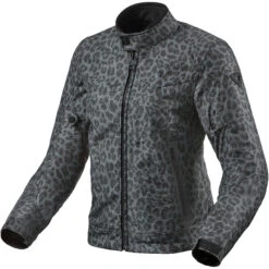 Giubbotto Moto Donna Rev'it SHADE H2O Lady Leopardo Grigio Scuro
