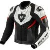 Giubbotto Moto Pelle Rev'it HYPERSPEED 2 AIR Nero Bianco