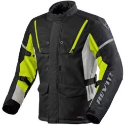 Giubbotto Moto Rev'it Horizon 3 H2O Nero Giallo Neon