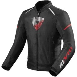Giubbotto Moto Rev'it SPRINT H2O Nero Rosso