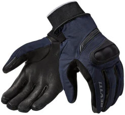 Guanto Moto In Pelle E Tessuto Rev'it HYDRA 2 H2O Blu Scuro