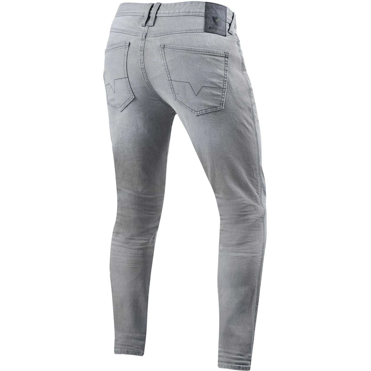 Jeans Moto Rev'it PISTON 2 SK Grigio Chiaro Slavato L32 4 Jeans Moto Rev'it PISTON 2 SK Grigio Chiaro Slavato L32 - immagine 2