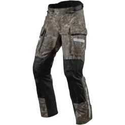 Pantaloni Allungati Moto Touring Rev'it SAND 4 H2O Marrone Mimetico