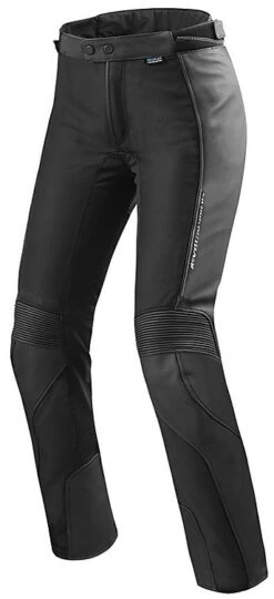 Pantaloni Moto Da Donna In Pelle Rev'it IGNITION 3 Ladies Nero Accorciato